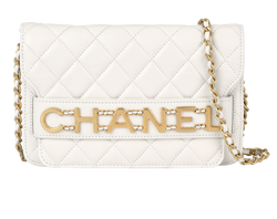 Logo Enchained Wallet On Chain, Lambskin, White, 29904944 (2019), AC, 3*